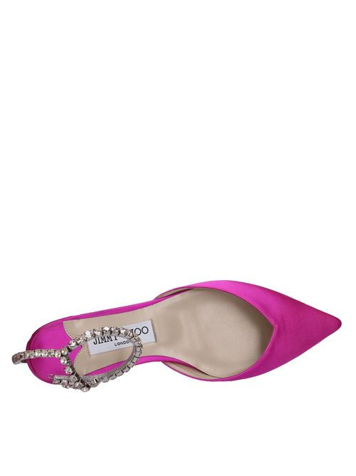 Ballerine slingback in raso JIMMY CHOO | SEAD FLAT BGHFUXIA